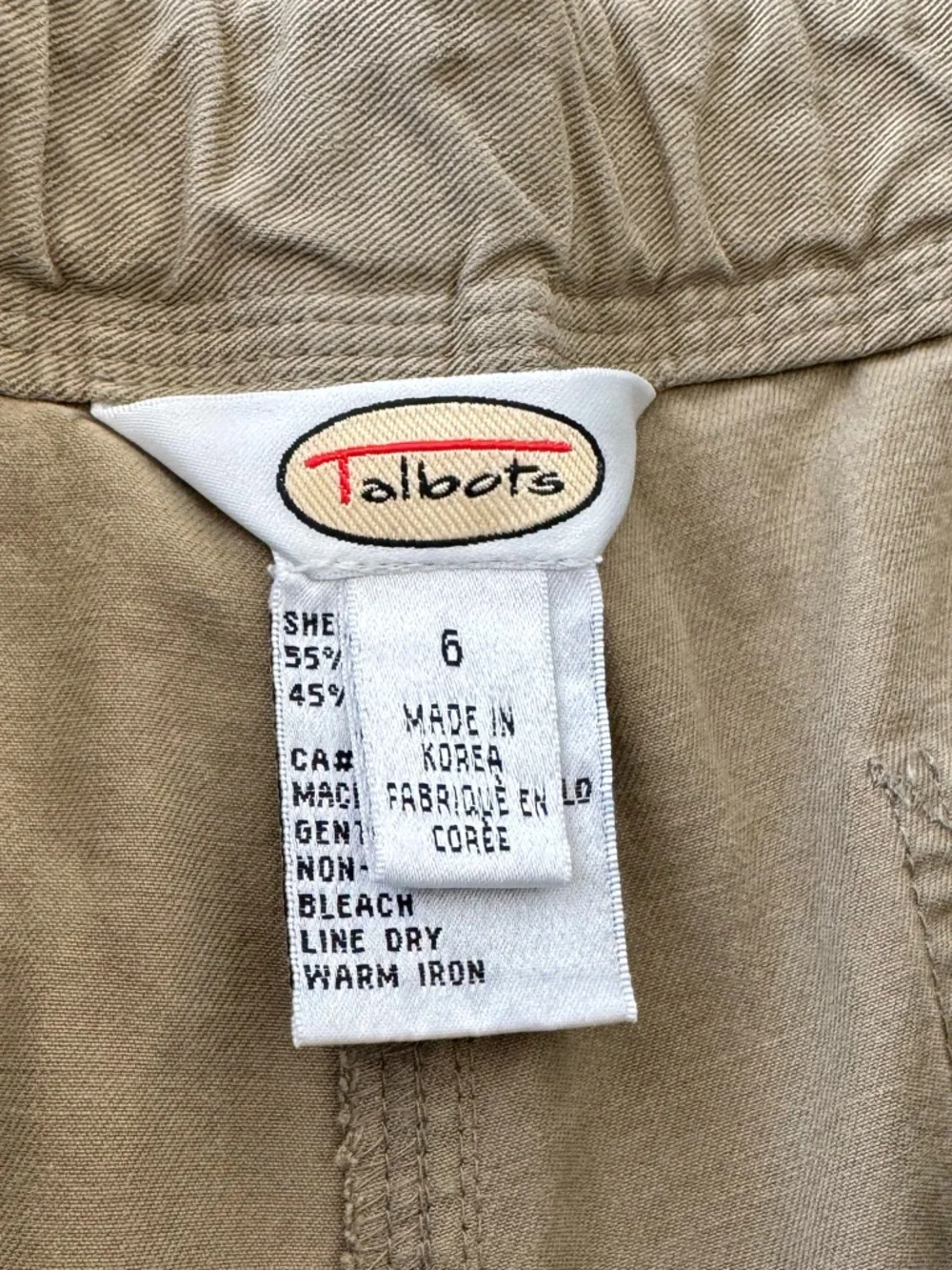 Talbots Straight Leg Chino Pants in Olive Green Size 6